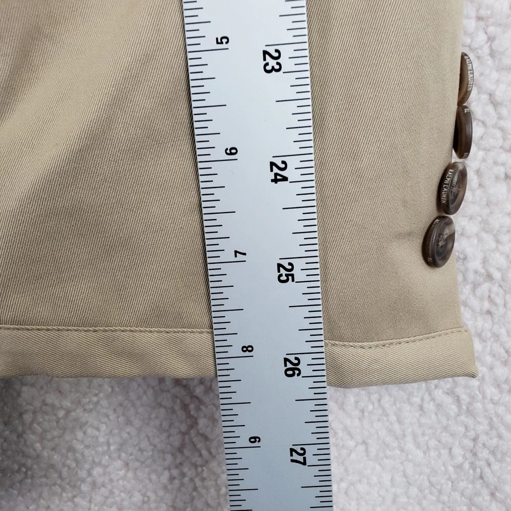 Ralph Lauren Cotton Twill 2-Button Blazer Sport Coat Mens 42L Tan Beige Office